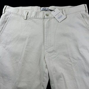 Peter Millar Pilot Twill Flat Front 40x36 Stretch Cotton Trouser Pants